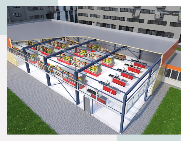 Строительство магазинов в Барнаул от 607 руб. за м²