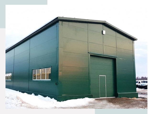 Двускатные ангары в Барнауле