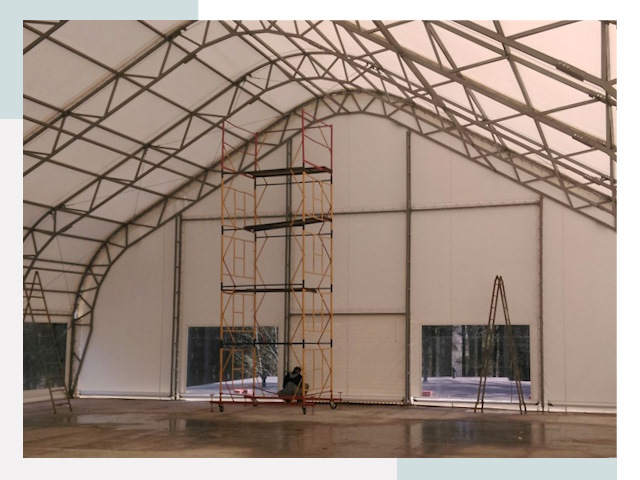 Шатровые ангары в Барнауле