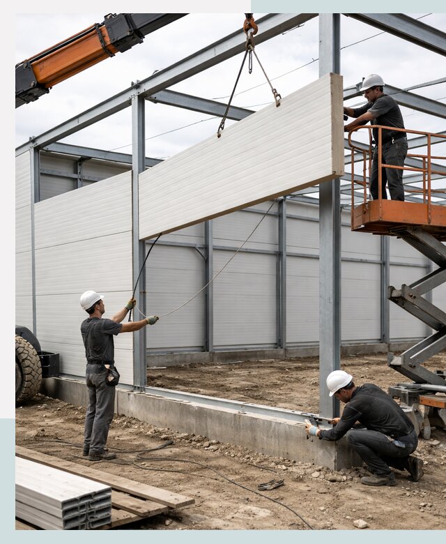 Строительство складов из сэндвич панелей в Барнауле под ключ